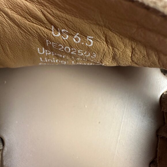 Nisolo Almond Brown Minimalist Leather Huarache Flat Sandal Women's Size 6.5 - Picture 4 of 4